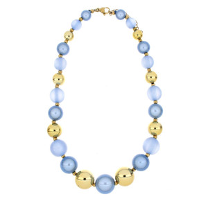 COLLANA FLORA CM 41+5  IN ACCIAIO