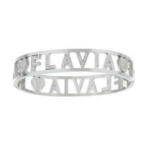 BRACCIALE NOME IN ACCIAIO "FLAVIA"