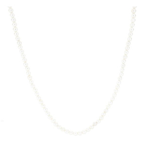 COLLANA CM 44+5 PERLA MM 4 IN ACCIAIO