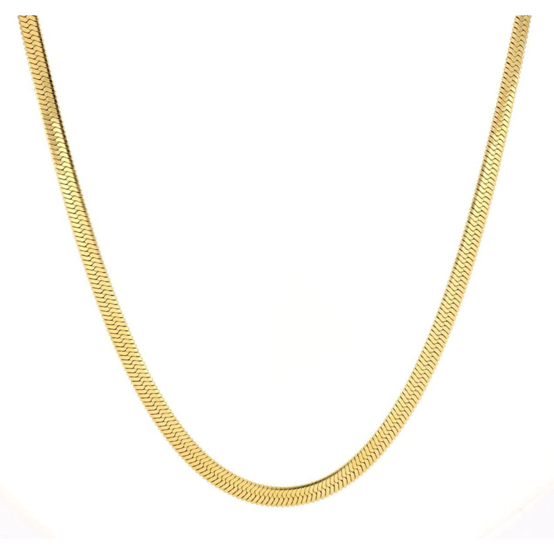 COLLANA CM 40+5 SNAKE IN ACCIAIO MM 5