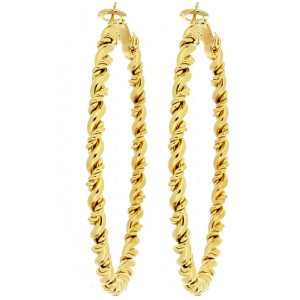 ORECCHINI CERCHIO ACCIAIO MM 50