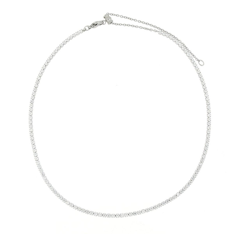 COLLANA "TENNIS" REGOLABILE A CHOKERS MM 2 IN ACCIAIO