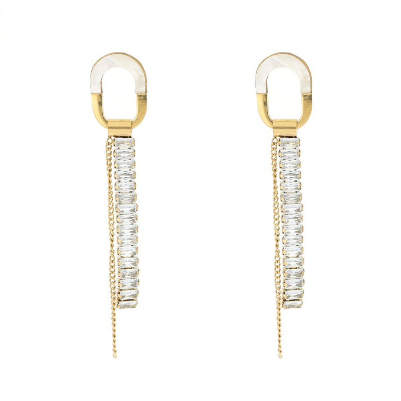 ORECCHINI CIRCE IN ACCIAIO MM 67X12