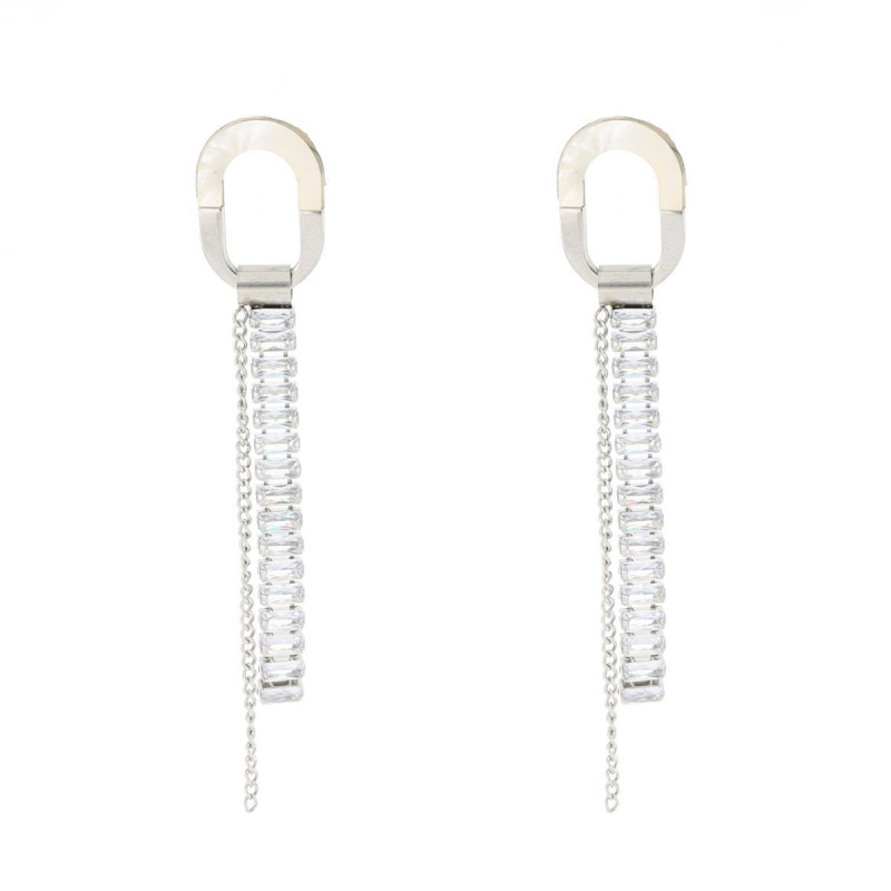 ORECCHINI CIRCE IN ACCIAIO MM 67X12