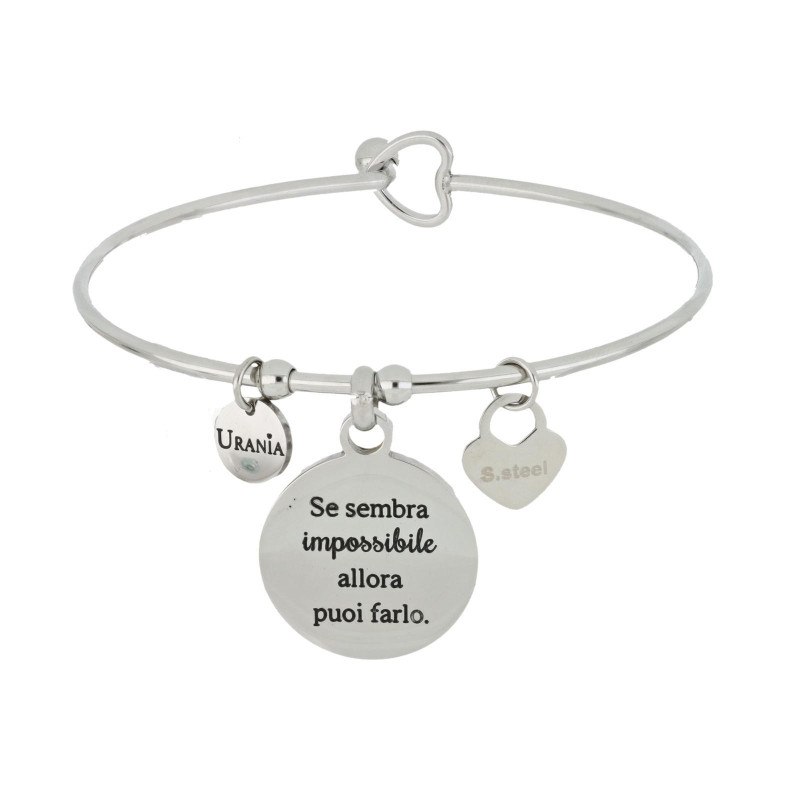 BRACCIALE "PENSIERO" IN ACCIAIO "SE SEMBRA IMPOSSIBILE ALLORA PU