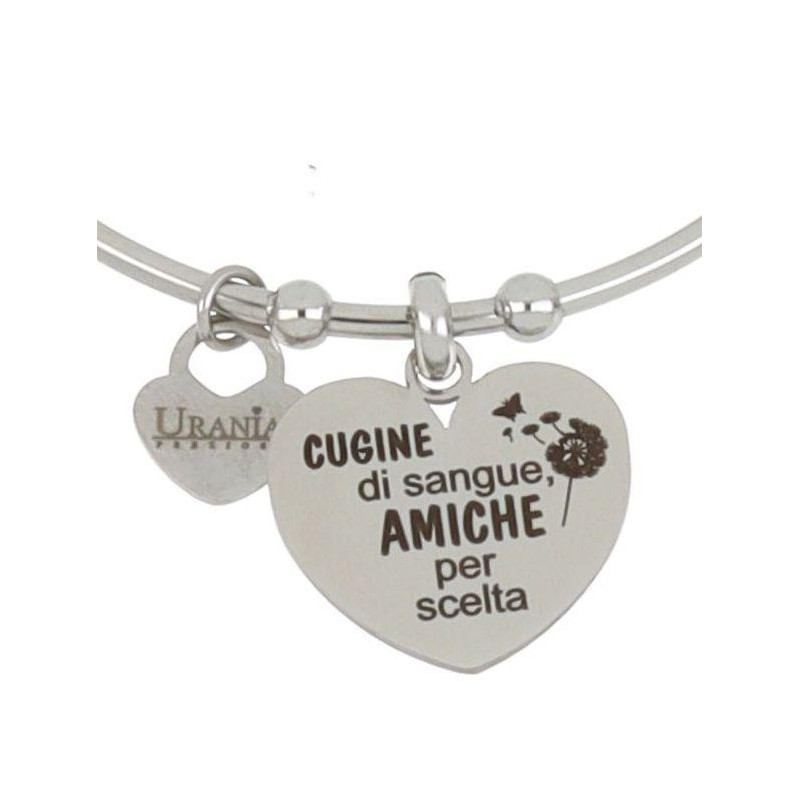 BRACCIALE "PENSIERO" IN ACCIAIO "CUGINE DI SANGUE AMICHE PER SCE