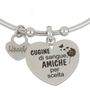BRACCIALE "PENSIERO" IN ACCIAIO "CUGINE DI SANGUE AMICHE PER SCE