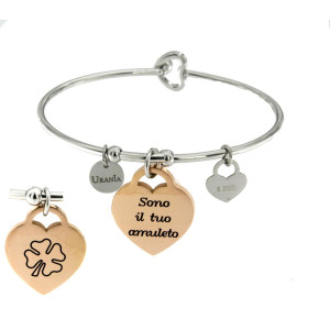 BRACCIALE "PENSIERO" IN ACCIAIO SONO IL TUO AMULETO