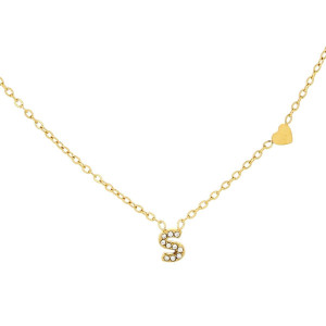 COLLANA LETTERA MM6 IN ACCIAIOCM 40+5