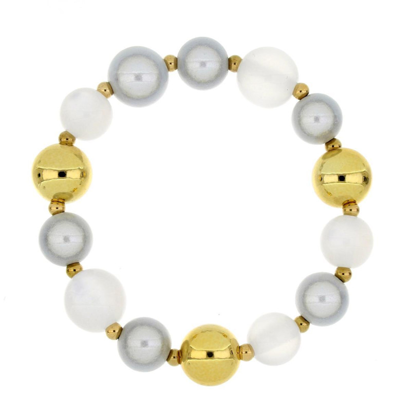 BRACCIALE FLORA  IN ACCIAIO MM 14