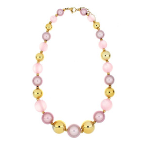 COLLANA FLORA CM 41+5  IN ACCIAIO