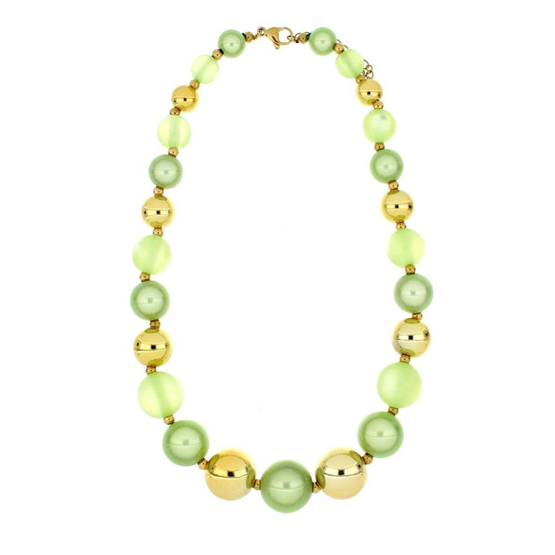 COLLANA FLORA CM 41+5  IN ACCIAIO