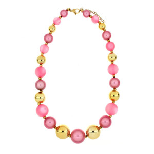 COLLANA FLORA CM 41+5  IN ACCIAIO