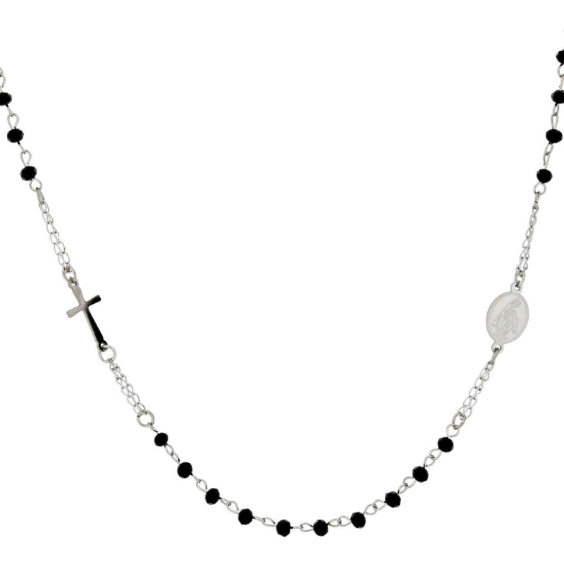 COLLANA ROSARIO IN ACCIAIO