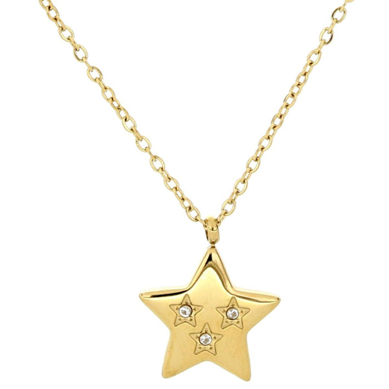 COLLANA CM 45+5 IDEAL STELLA MM 17 IN ACCIAIO