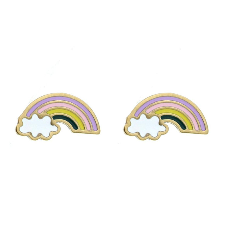 ORECCHINI BABY ARCOBALENO MM 6 IN ACCIAIO