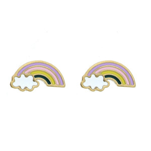 ORECCHINI BABY ARCOBALENO MM 6 IN ACCIAIO