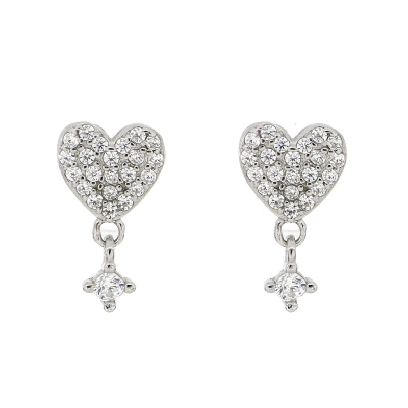 ORECCHINO PAVE' IN ARGENTO 925