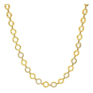 COLLANA ANEMOS MM 8 IN ACCIAIO CM 40+5