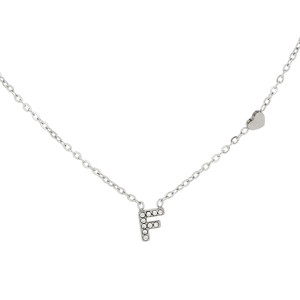COLLANA LETTERA MM6 IN ACCIAIOCM 40+5