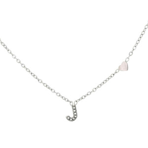 COLLANA LETTERA MM6 IN ACCIAIOCM 40+5