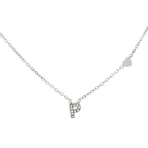 COLLANA LETTERA MM6 IN ACCIAIOCM 40+5