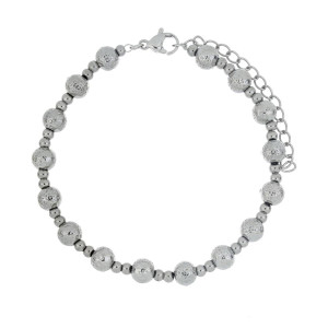BRACCIALE CM 17+4 TYCHE IN ACCIAIO MM 6