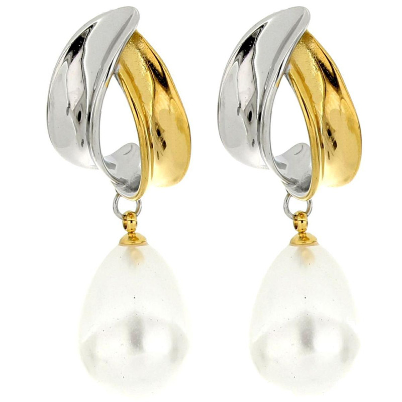 ORECCHINI PERLA IN ACCIAIO