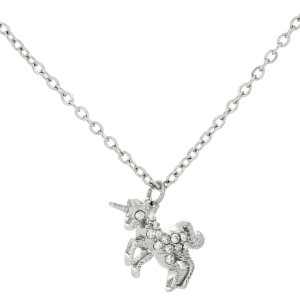 PENDENTE PUPI E BALLERINE MM 9 IN ACCIAO CATENA 37+5