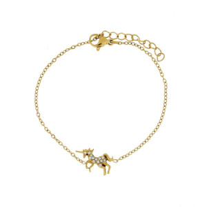 BRACCIALE PUPI E BALLERINE MM 9 IN ACCIAO CATENA 37+5