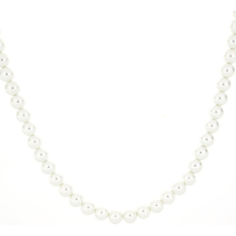 COLLANA CM 42+4 PERLA MM 8 IN ACCIAIO