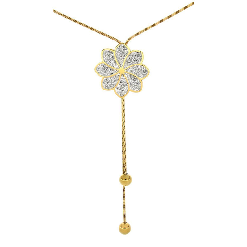 COLLANA IRIDE CON SALISCENDI CM 70 IN ACCIAIO MM 33