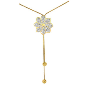 COLLANA IRIDE CON SALISCENDI CM 70 IN ACCIAIO MM 33