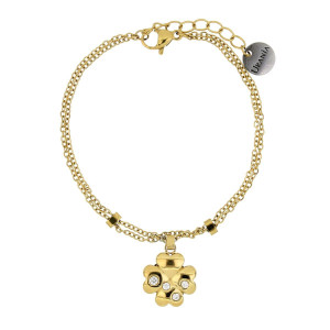 BRACCIALE CM 16+3 IDEAL QUADRIFOGLIO IN ACCIAIO