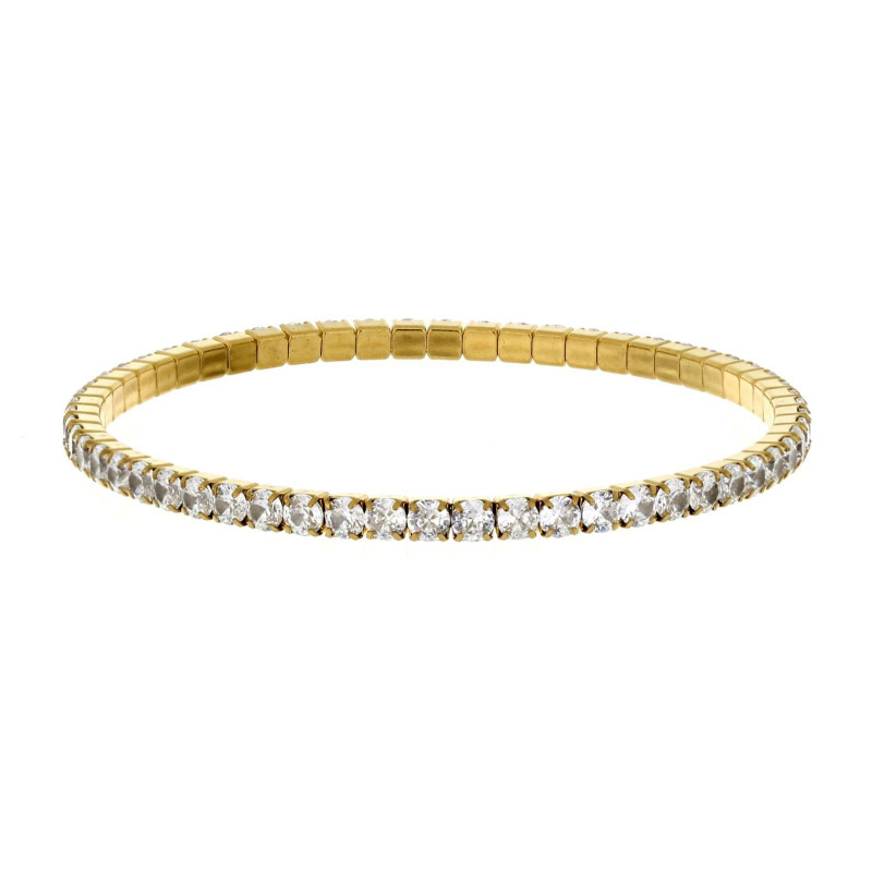 BRACCIALE TENNIS A MOLLA MM 3 IN ACCIAIO