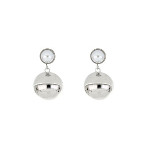 ORECCHINI CM 2 ASTERIA IN ACCIAIO SFERA MM 16