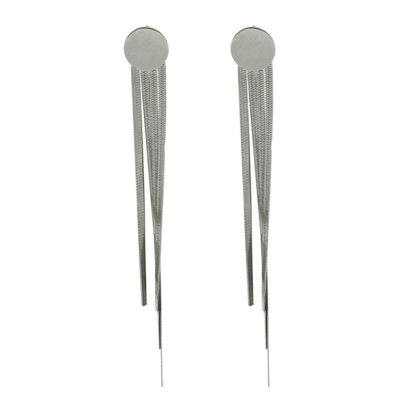 ORECCHINI CM 8 SNAKE IN ACCIAIO