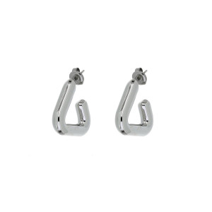 ORECCHINI CIRCE IN ACCIAIO MM 22x24