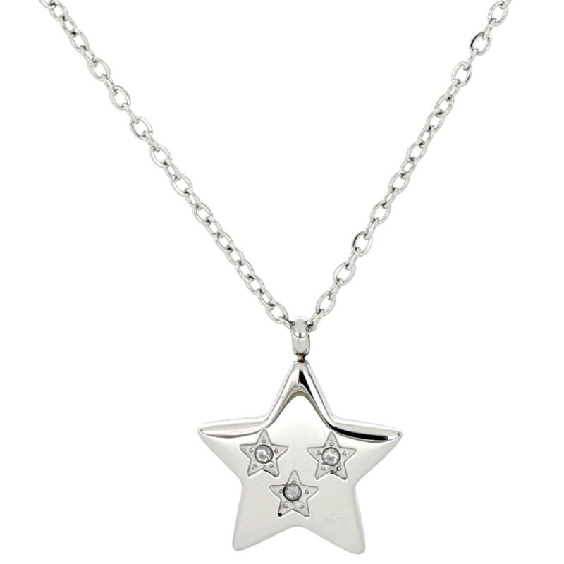 COLLANA CM 45+5 IDEAL STELLA MM 17 IN ACCIAIO
