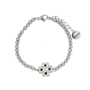 BRACCIALE CM 16+3 IDEAL QUADRIFOGLIO MM 12 IN ACCIAIO