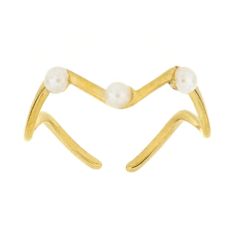 ANELLO PERLA MM 3 IN ACCIAIO