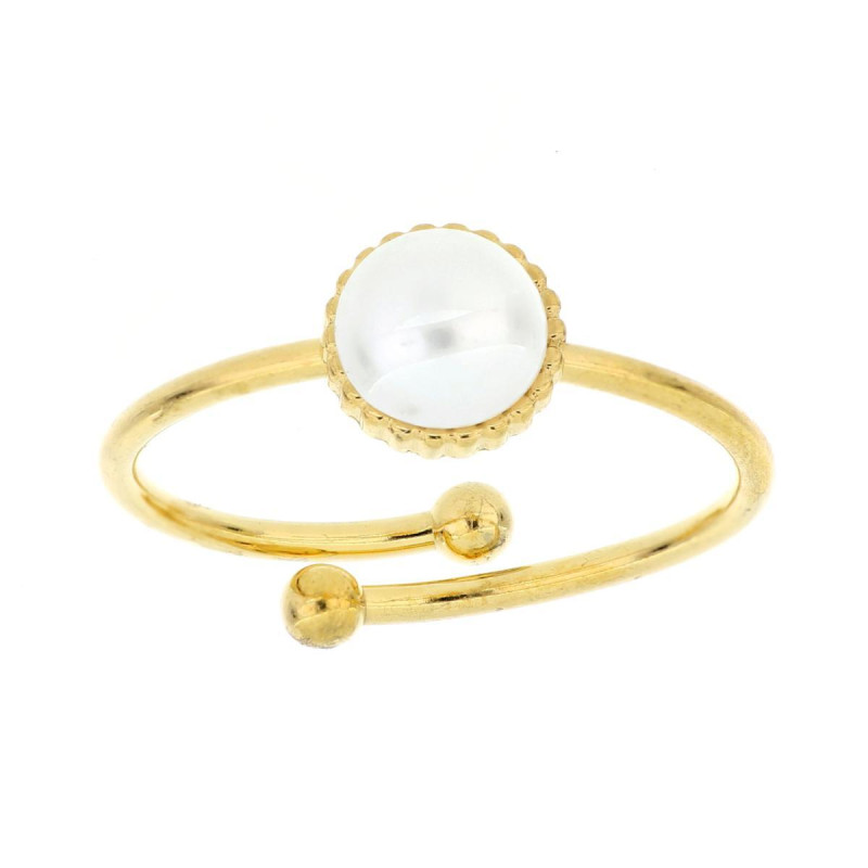 ANELLO PERLA MM 6 IN ACCIAIO