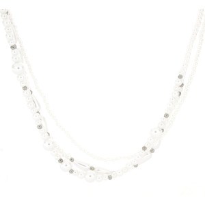 COLLANA CM 40+5 PERLA IN ACCIAIO