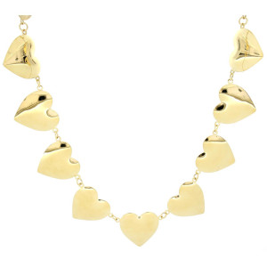 COLLANA ASTERIA CM 43+5 CON CUORE MM 25 ASTERIA IN ACCIAIO