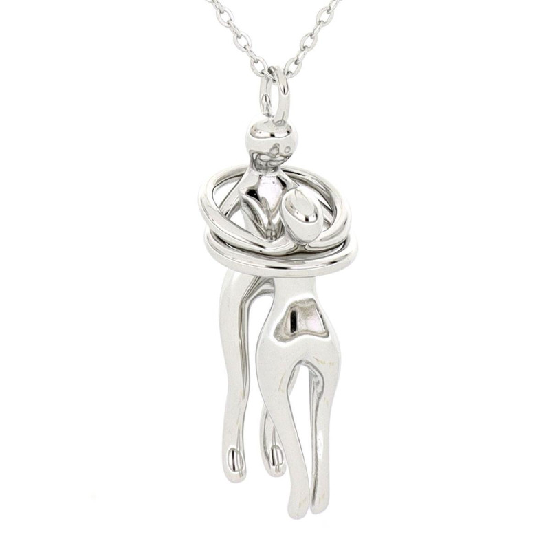 COLLANA CM 41+5 AFRODITE MM 37 IN ACCIAIO