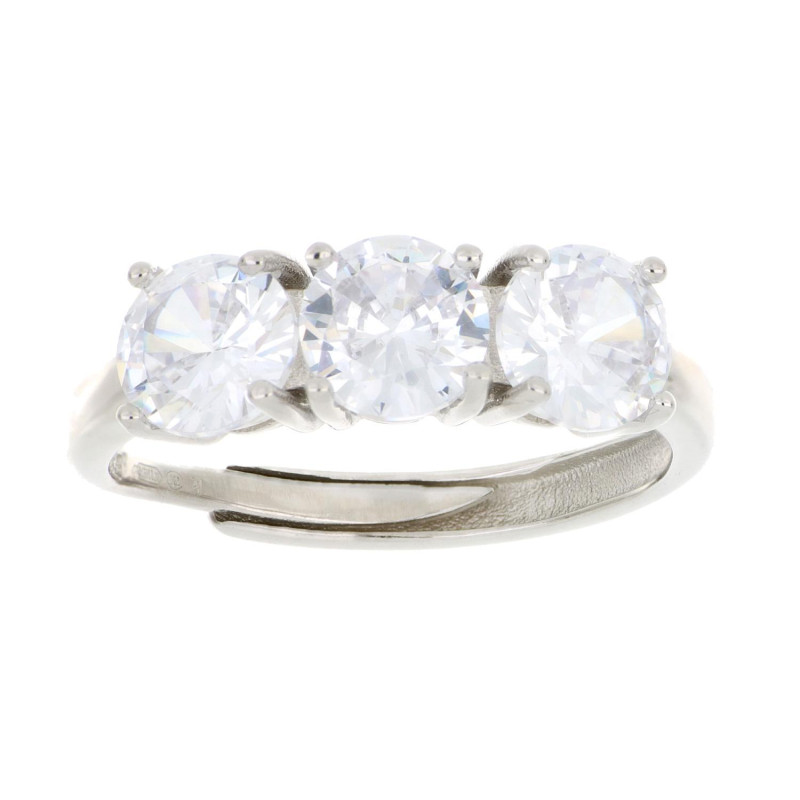 ANELLO PUNTI LUCE MM 6 IN ARGENTO 925 6 MM