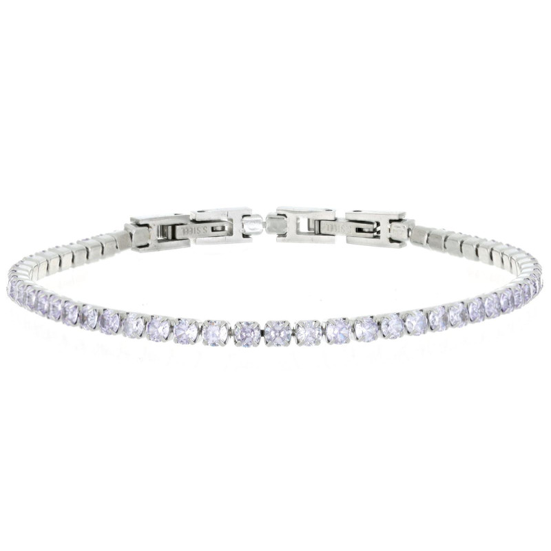 BRACCIALE TENNIS IN ACCIAIO
