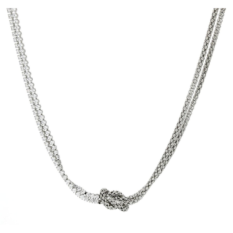 COLLANA NODI CM 32+7  IN ACCIAIO