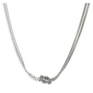 COLLANA NODI CM 32+7  IN ACCIAIO