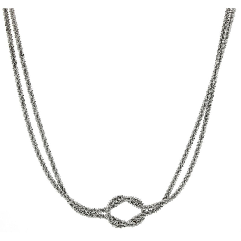 COLLANA NODI CM 32+7  IN ACCIAIO
